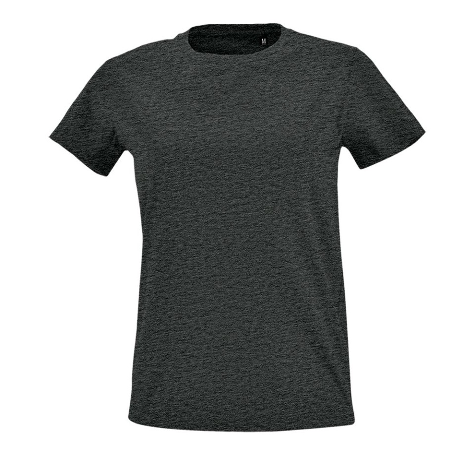 Футболка женская Imperial Fit Women черный меланж, L