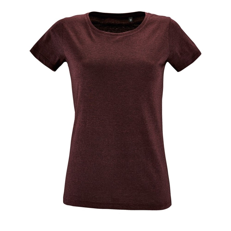 Футболка женская Regent Fit Women бордовый меланж, XL