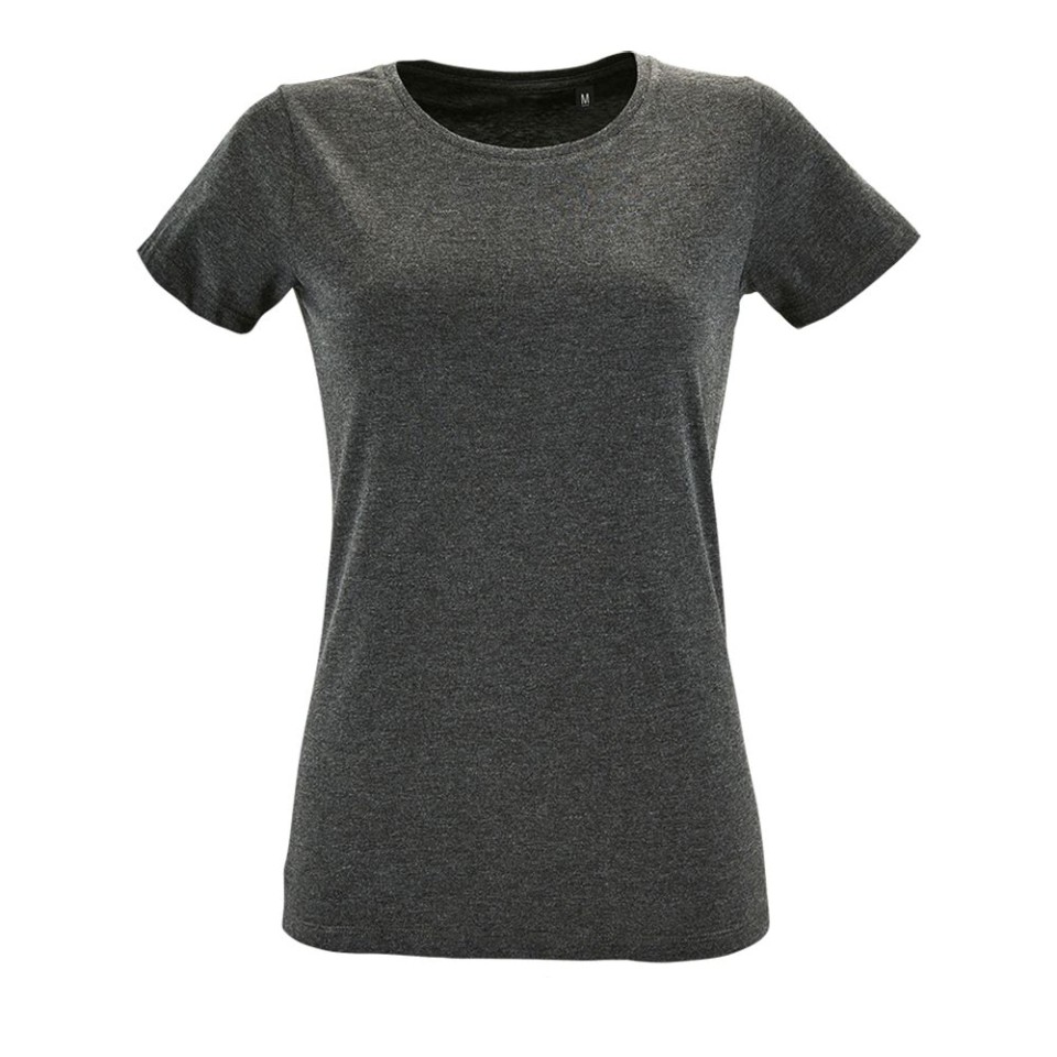 Футболка женская Regent Fit Women черный меланж, XL