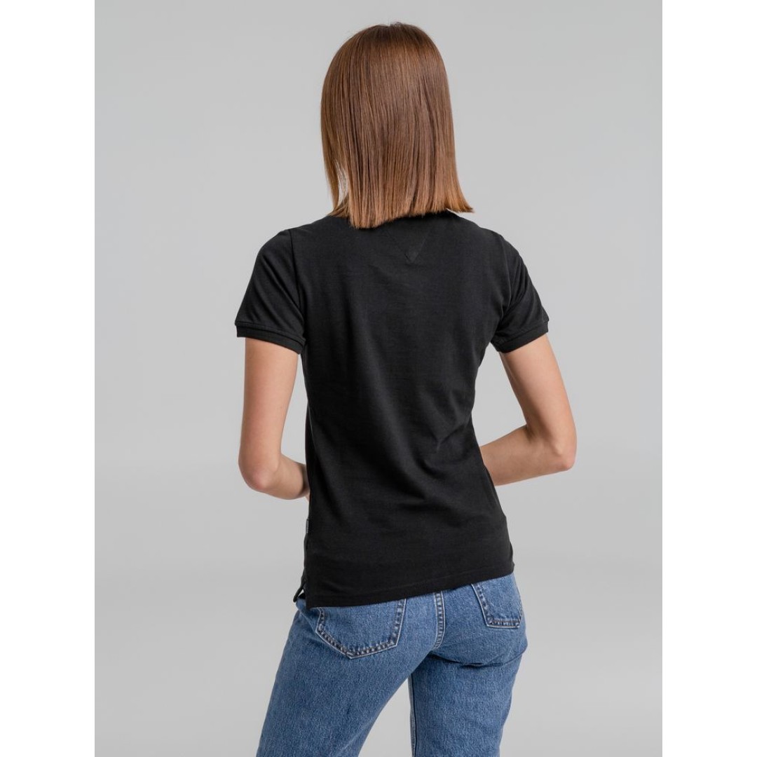 Рубашка поло женская Neptune черная, XXL