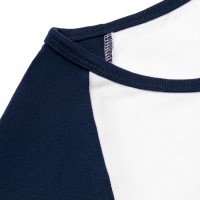 Футболка женская с длинным рукавом Milky LSL белая с темно-синим, S