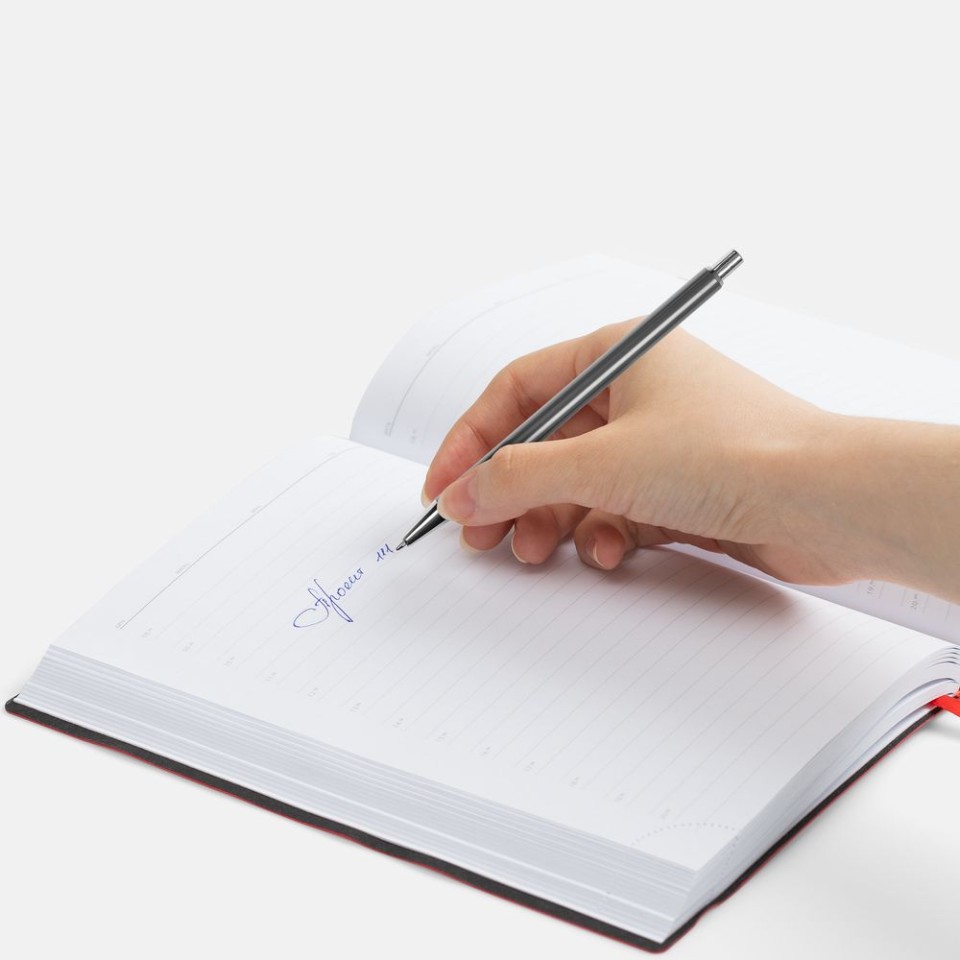 Ручка шариковая Slim Beam, серая