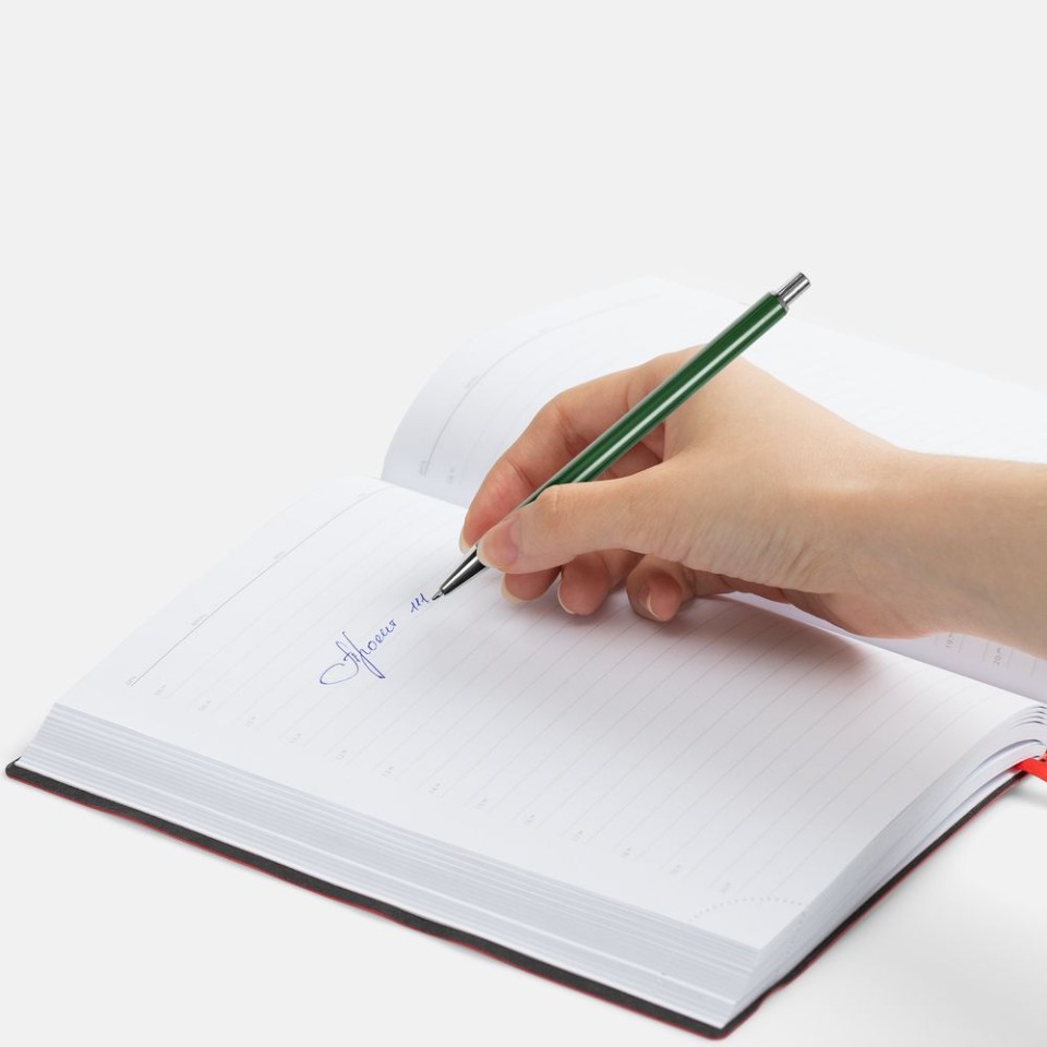 Ручка шариковая Slim Beam, зеленая