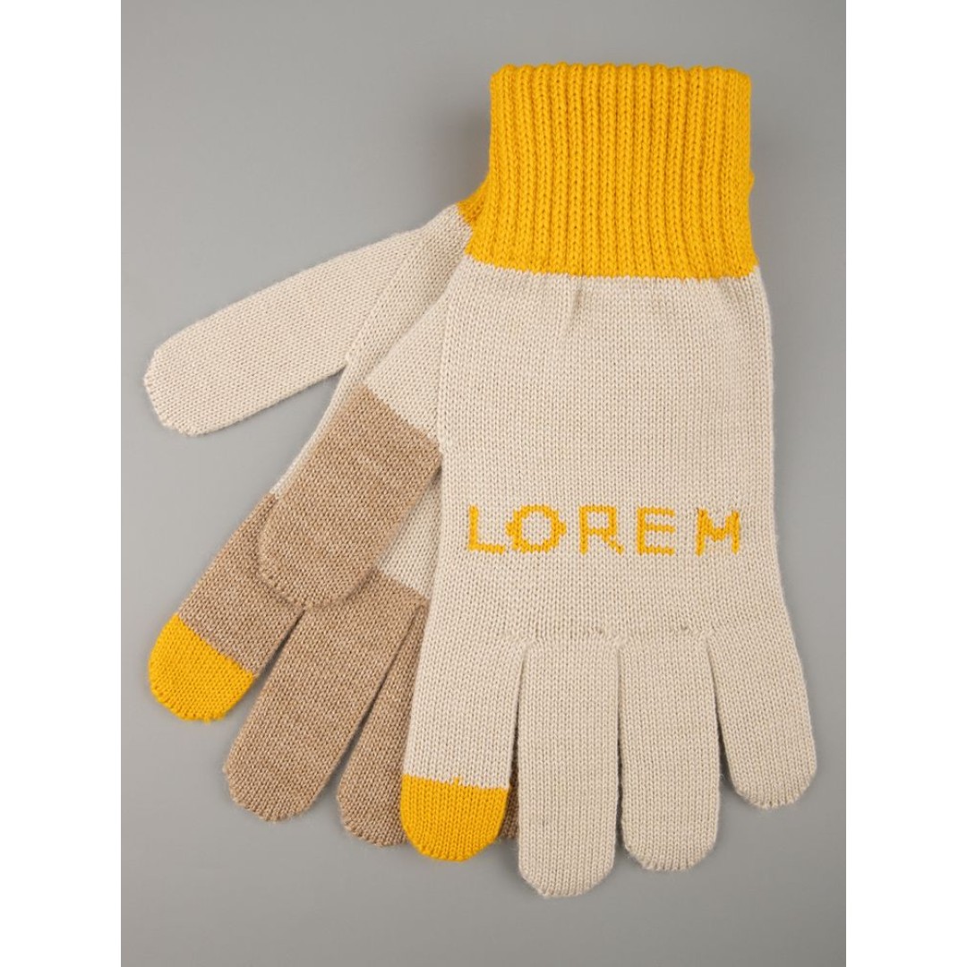 Перчатки вязаные Guanti на заказ, полушерсть, размер L/XL