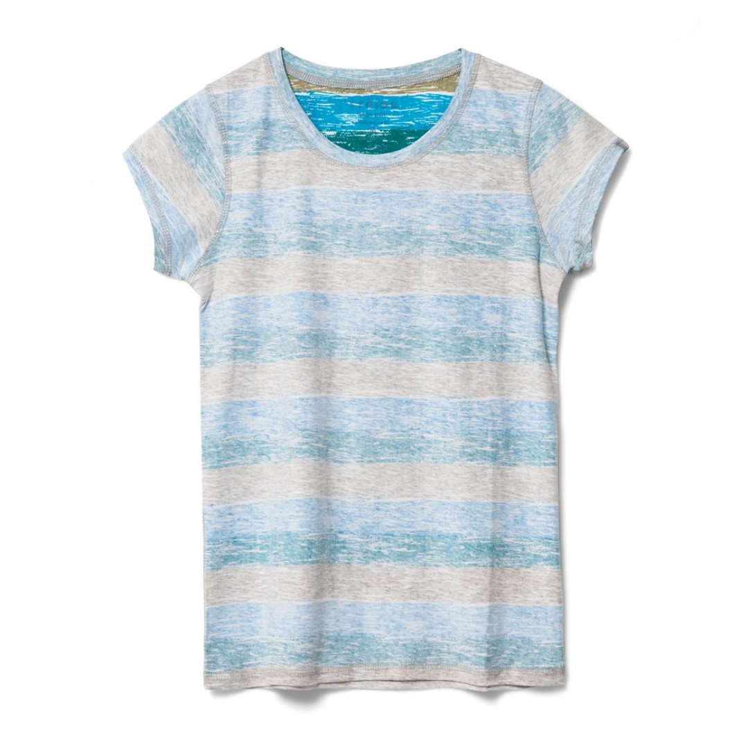 Футболка женская RAYET LADY двусторонняя, голубой/зеленый, S