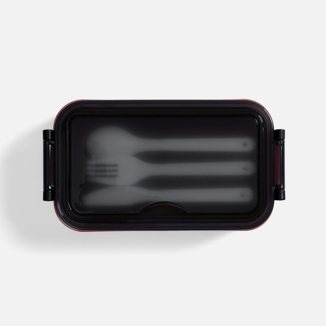Ланчбокс Pranzo, красный с черным