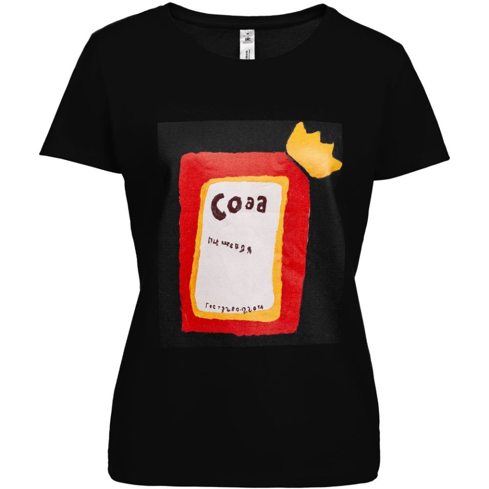 Футболка женская «Сода», черная, S