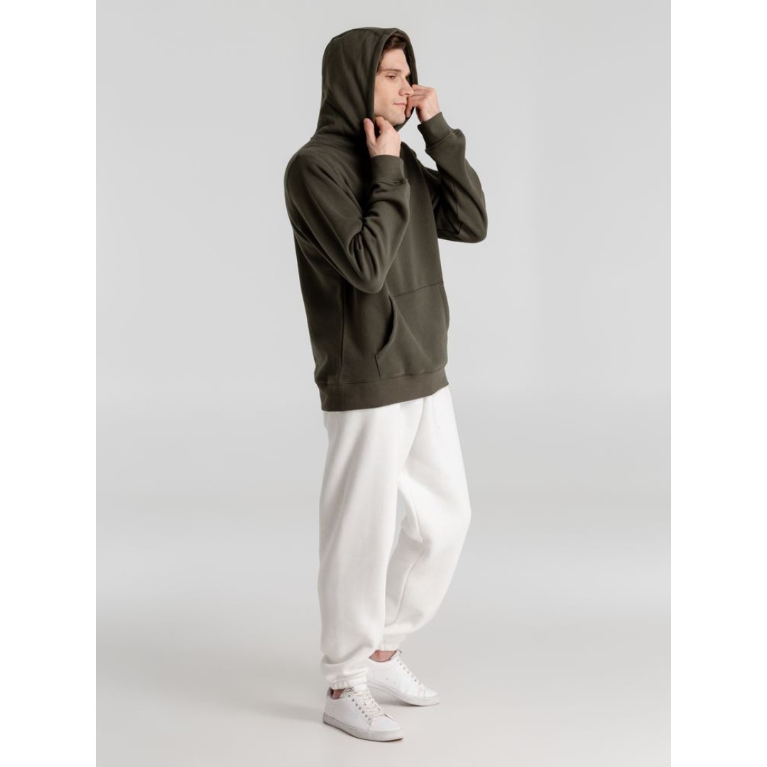 Толстовка с капюшоном унисекс King, хаки, L