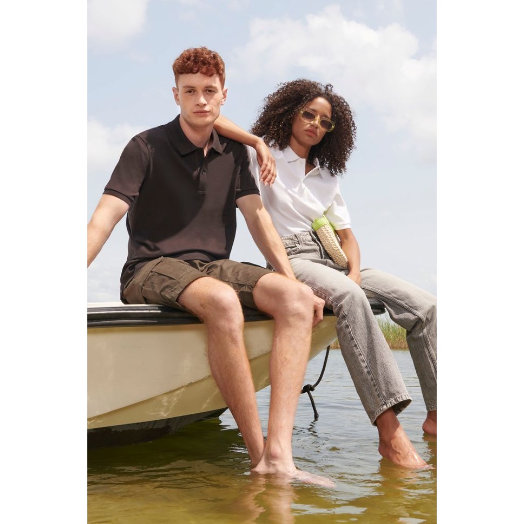 Рубашка поло унисекс Pegase, темно-серая (графит)