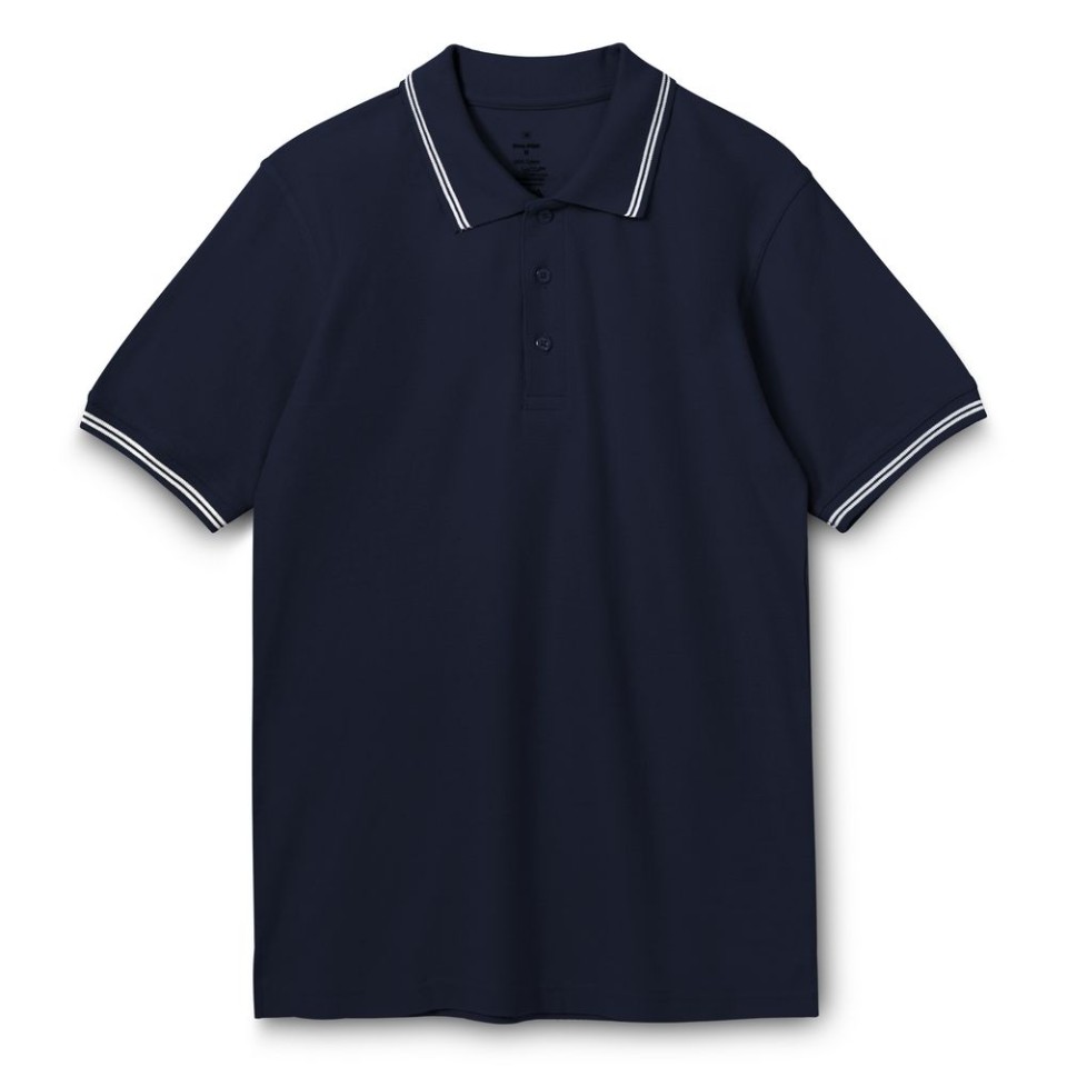 Рубашка поло Virma Stripes, темно-синяя, XL