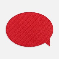 Наклейка тканевая Lunga Bubble, M, красная