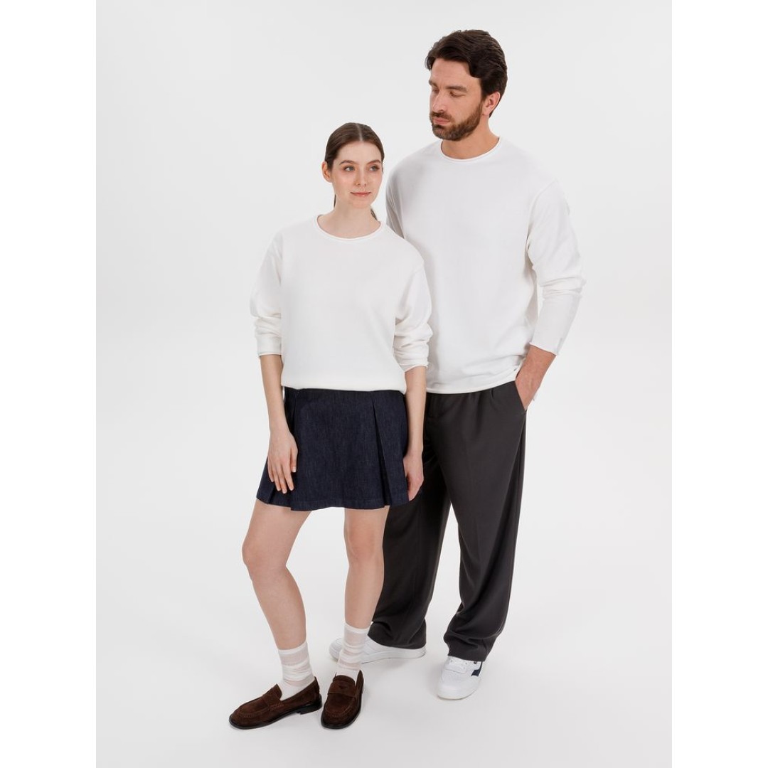 Лонгслив унисекс Siluetti Fuori, молочно-белый, размер S/M