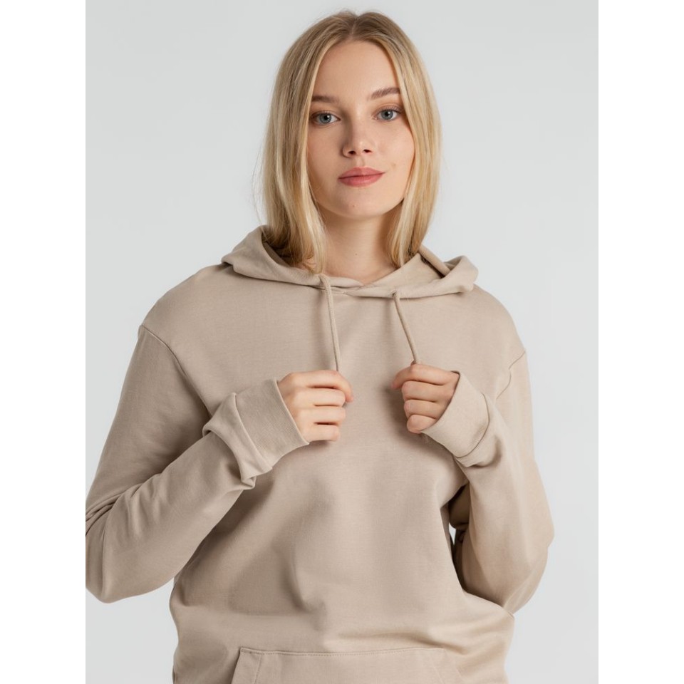 Толстовка с капюшоном унисекс Hoodie, бежевая