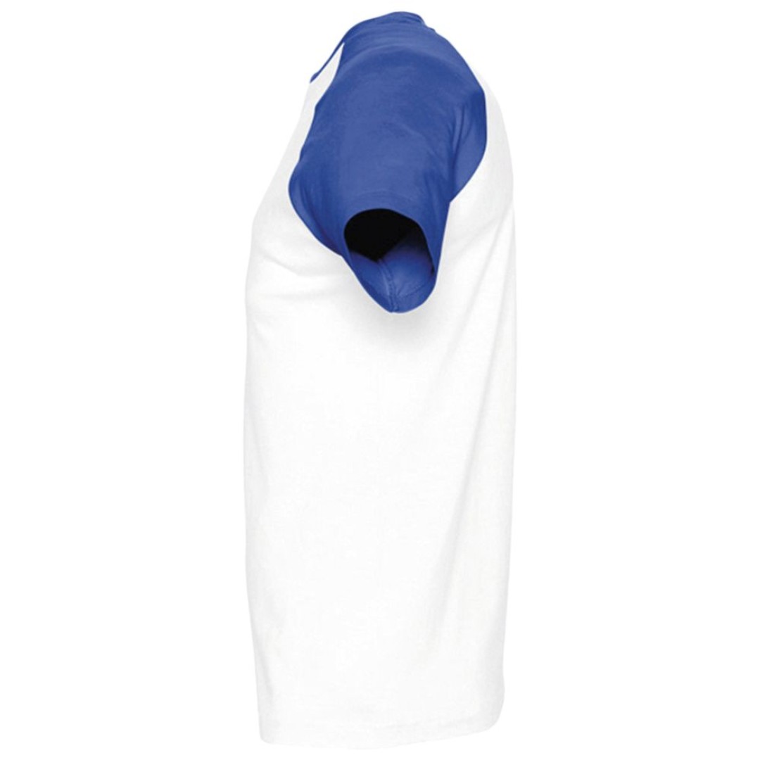 Футболка мужская двухцветная Funky 150, белая с ярко-синим, S