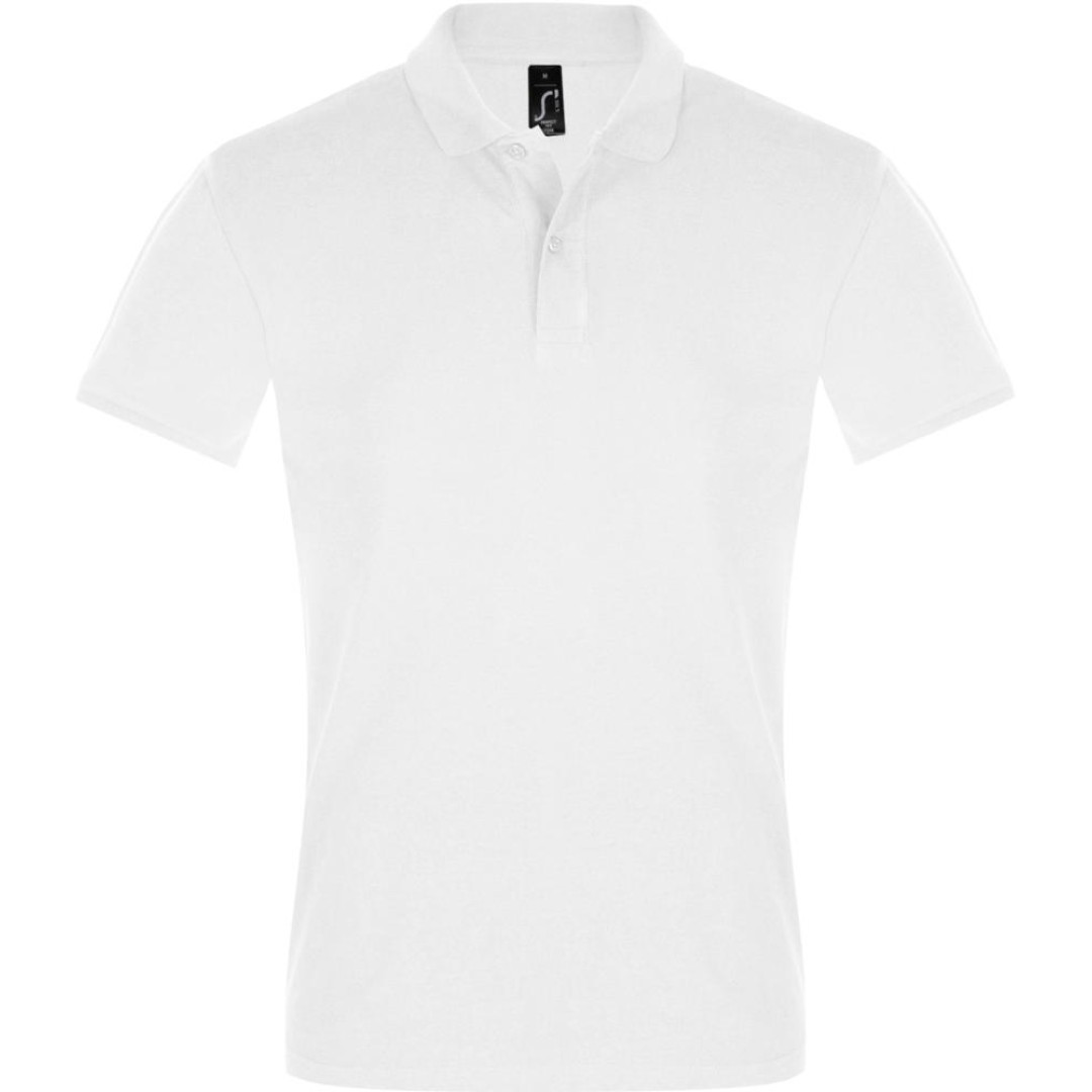 Рубашка поло мужская Perfect Men 180 белая, XL