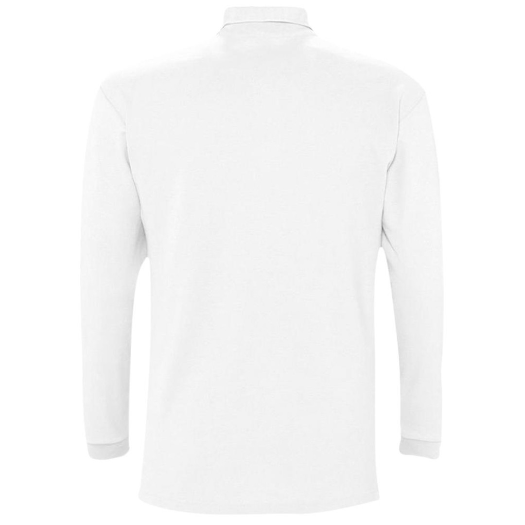 Рубашка поло мужская с длинным рукавом Winter II 210 белая, M