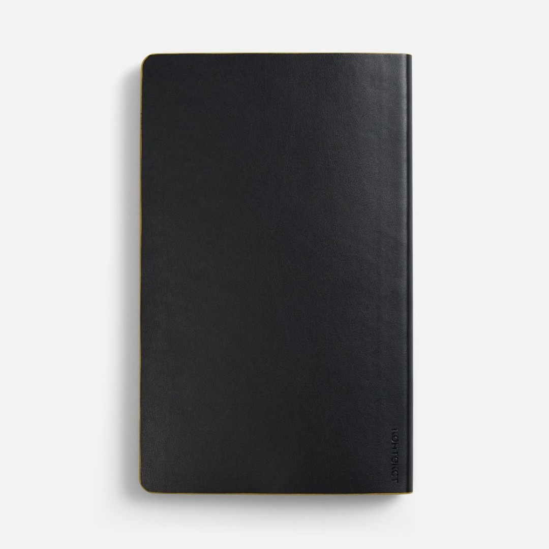 Ежедневник Trait, недатированный, черный с желтым
