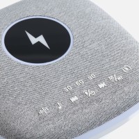 Bluetooth-колонка с беспроводной зарядкой и подсветкой Terrafonic, серая