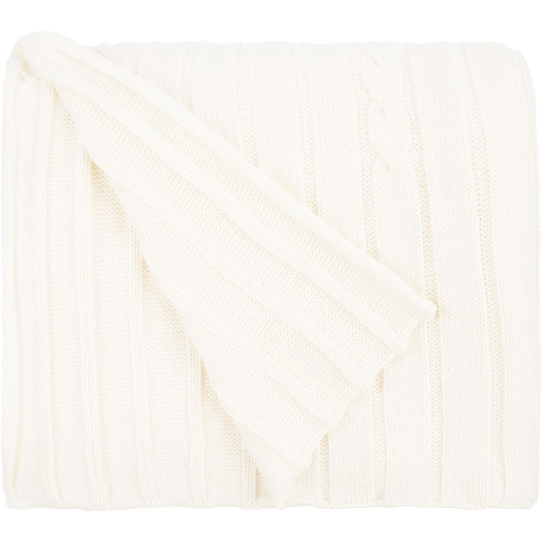 Плед Tressa, белый (молочный)