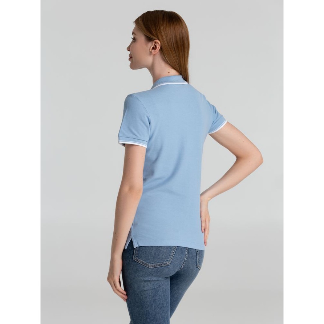 Рубашка поло женская Practice women 270 голубая с белым, S