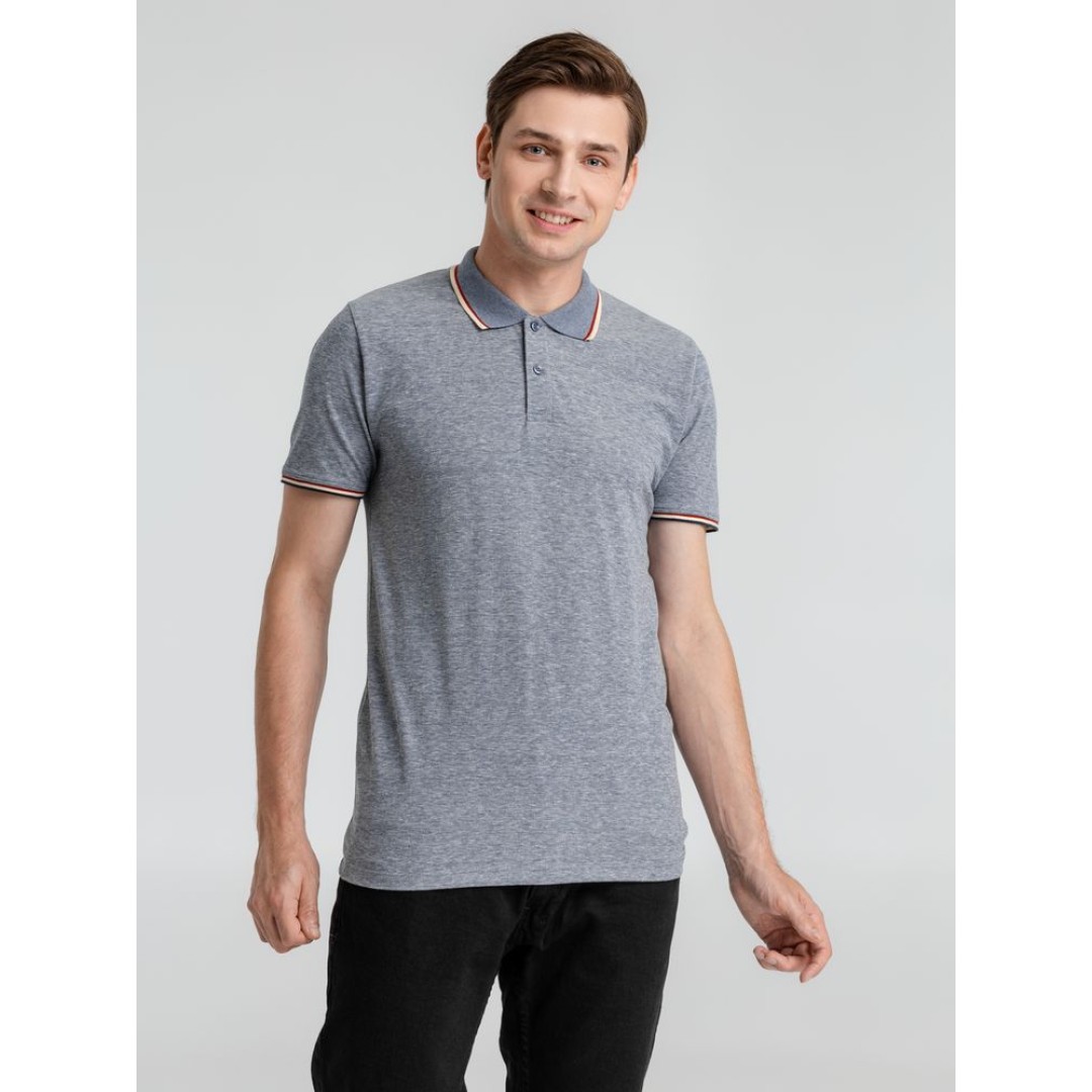 Рубашка поло мужская Paname Men голубой меланж, 3XL