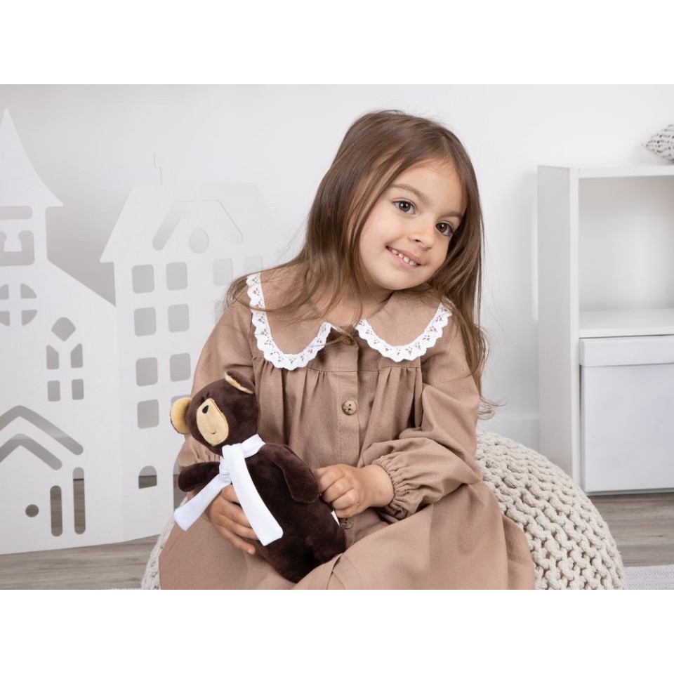 Мягкая игрушка Beastie Toys, мишка с белым шарфом