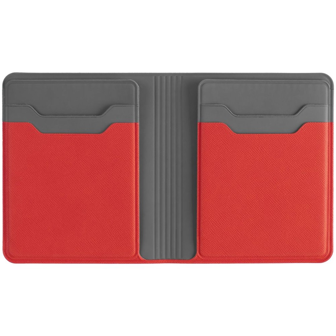 Картхолдер с отделением для купюр Dual, красный