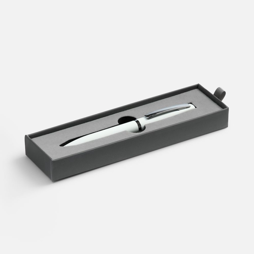 Ручка шариковая Bolt Soft Touch в футляре, белая