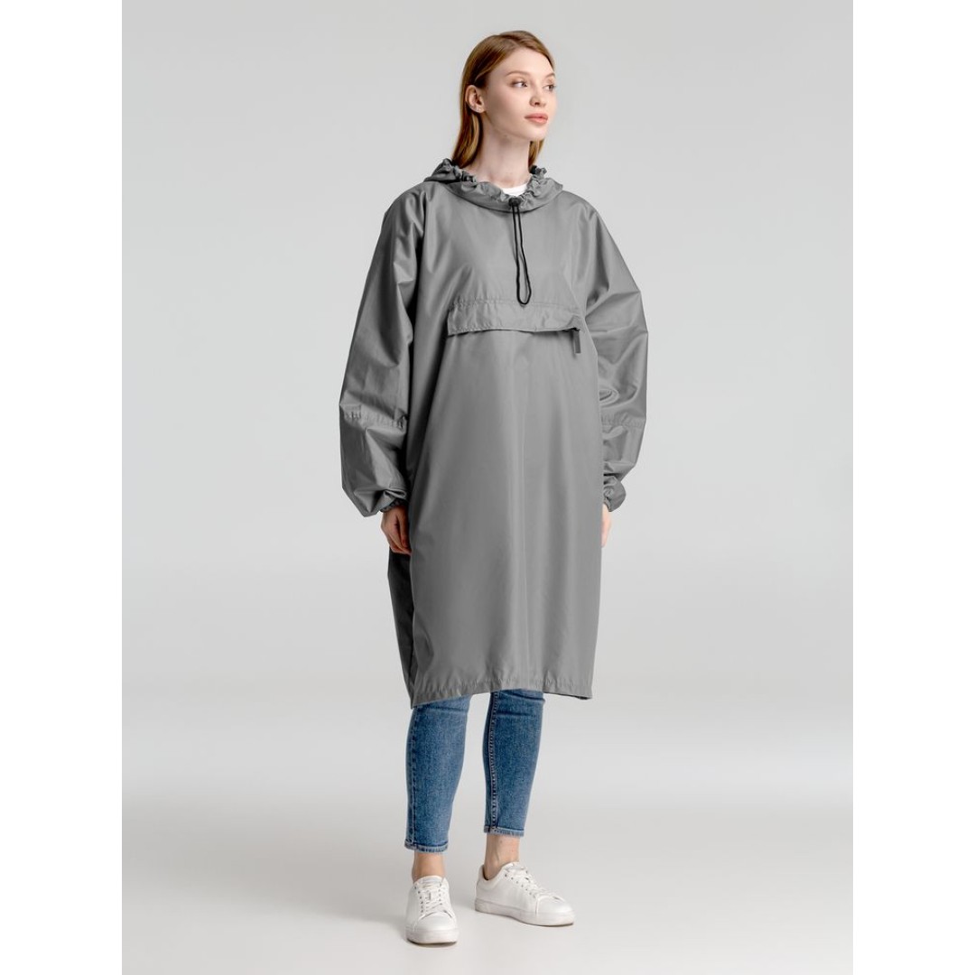 Дождевик-анорак Hard Work, серый, единый