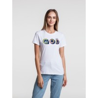 Футболка женская «Новый GOD», белая, S