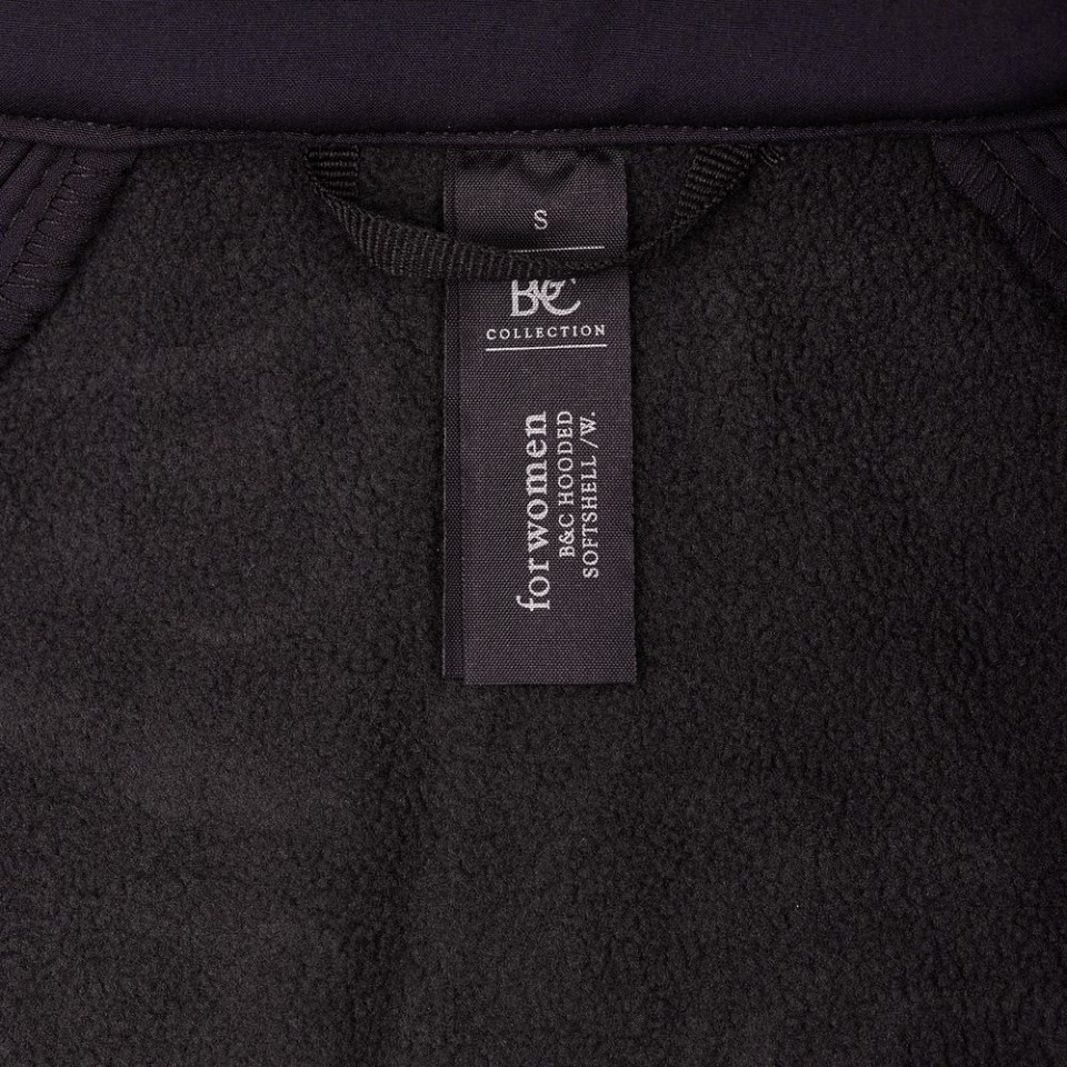 Куртка женская Hooded Softshell черная, L