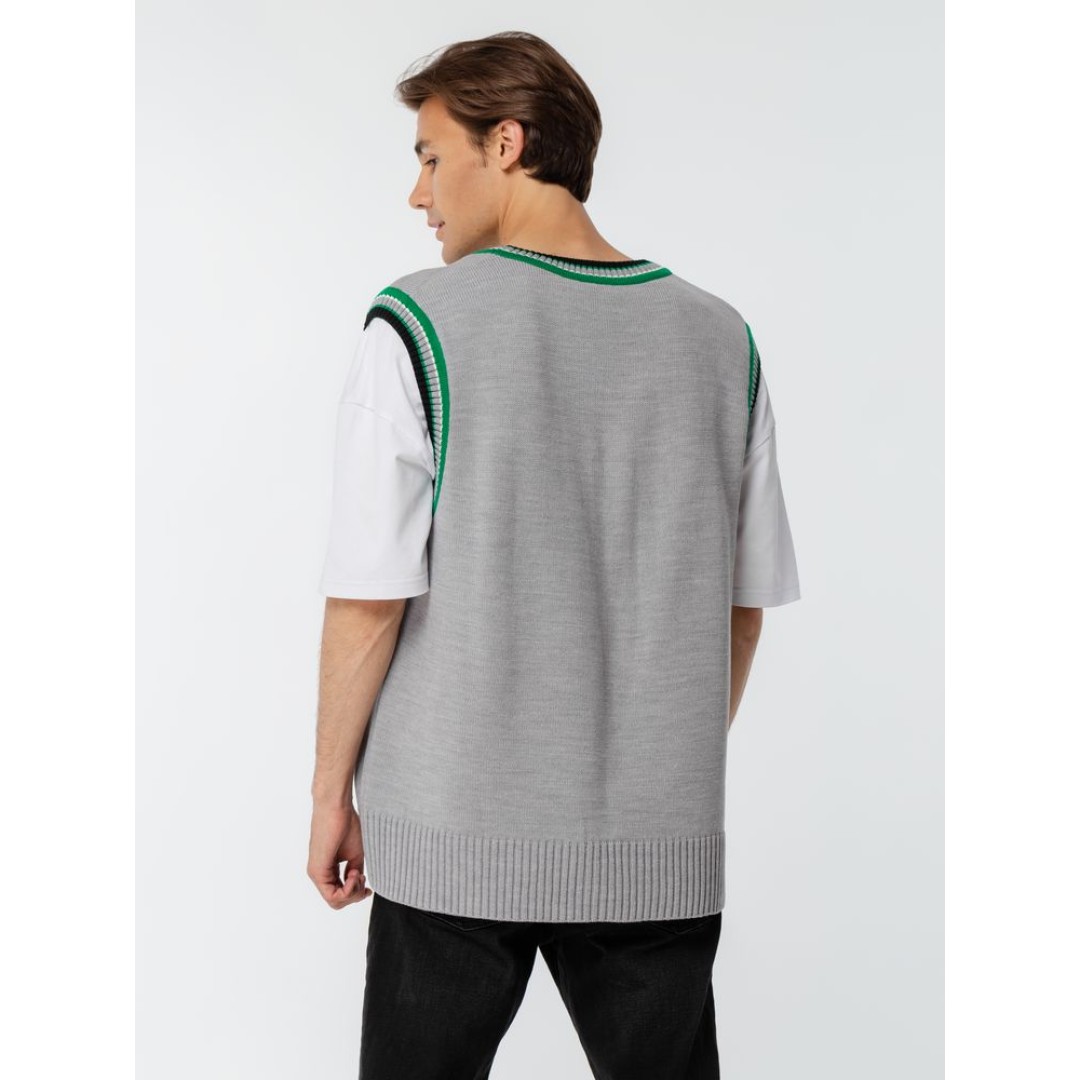 Жилет оверсайз унисекс Cornell в сумке, светло-серый, размер S/M