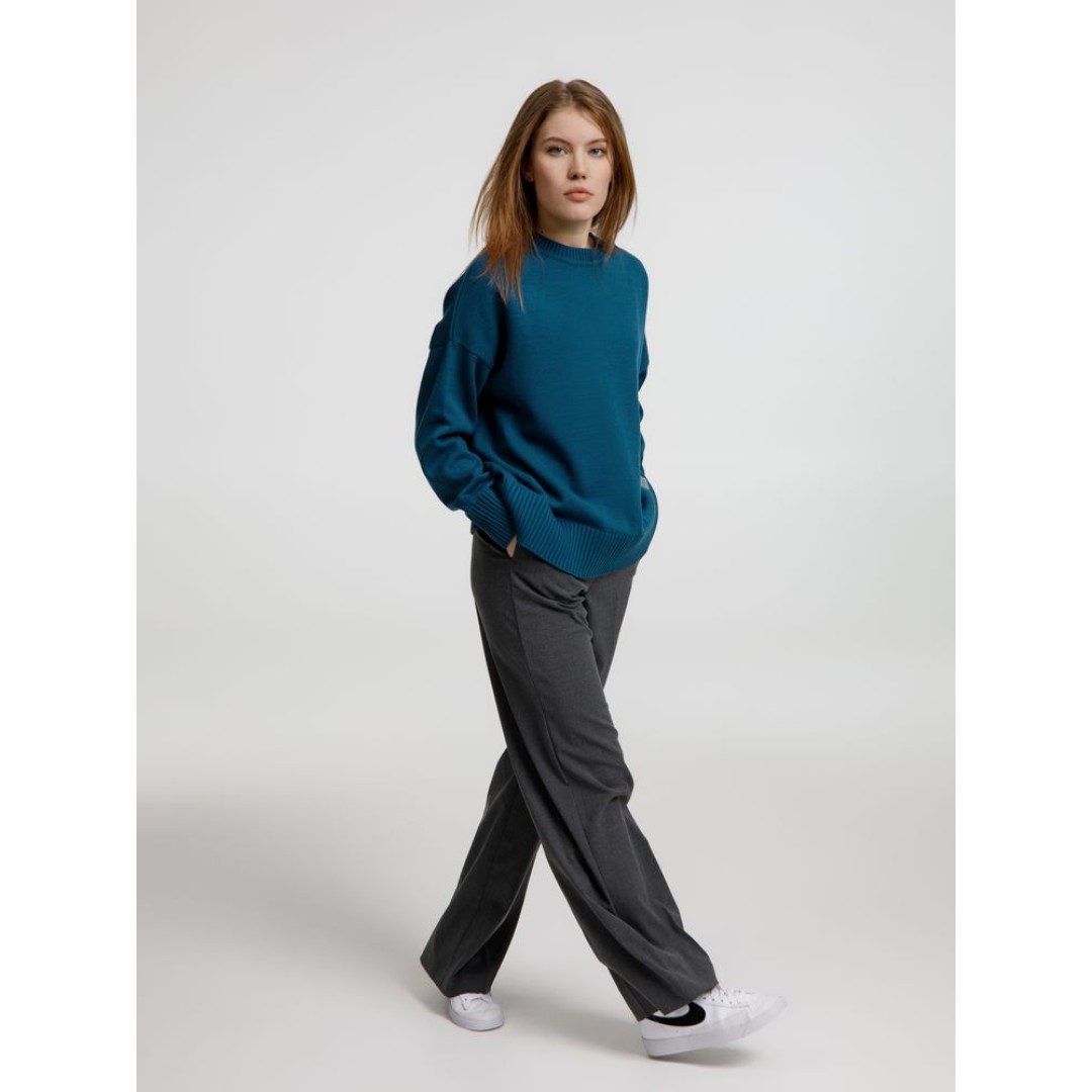 Джемпер оверсайз унисекс Stated в сумке, синий (морская волна), размер S/M