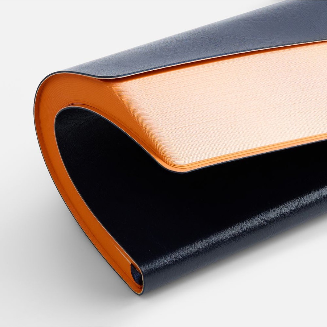 Ежедневник Doppio, недатированный, синий с оранжевым