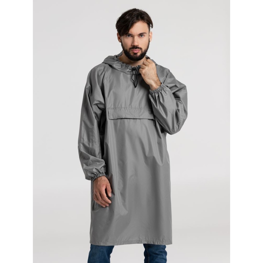 Дождевик-анорак Hard Work, серый, единый