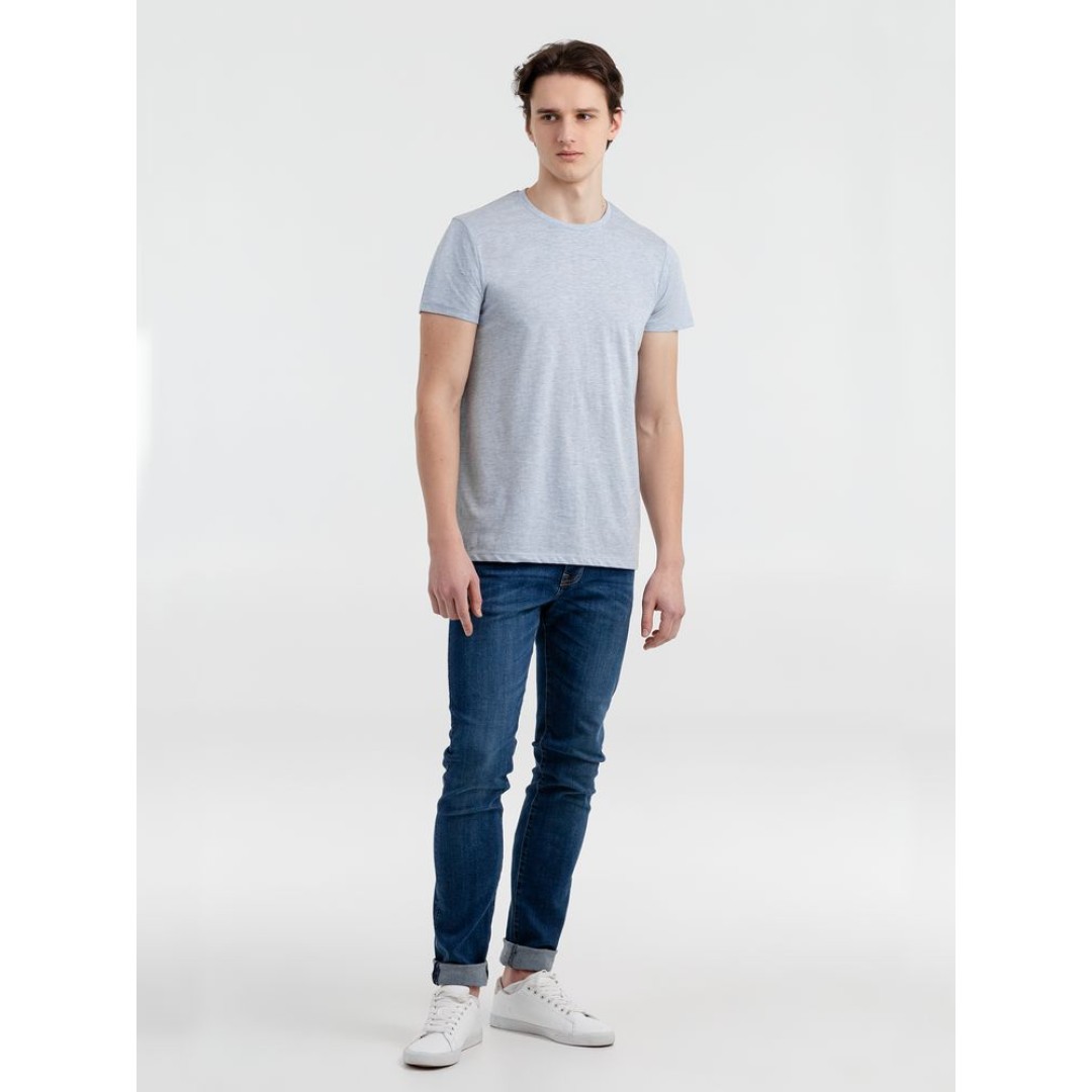 Футболка мужская приталенная Regent Fit голубой меланж, L