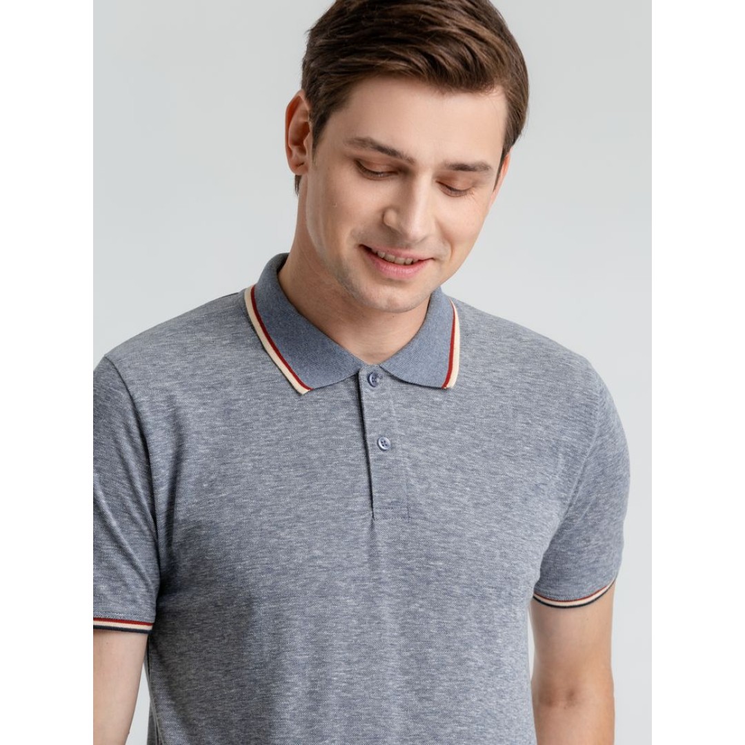 Рубашка поло мужская Paname Men голубой меланж, 3XL