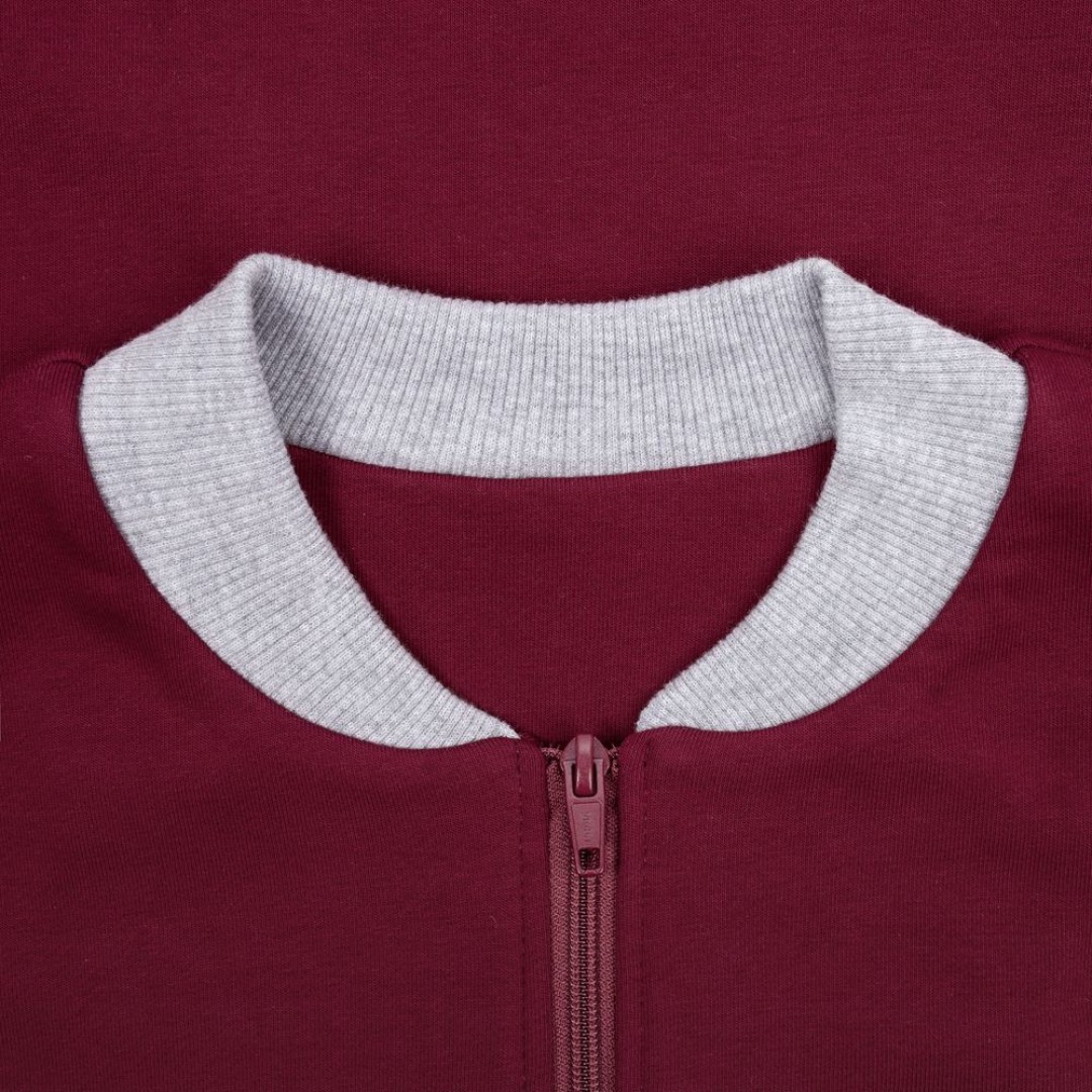 Бомбер College бордовый, S