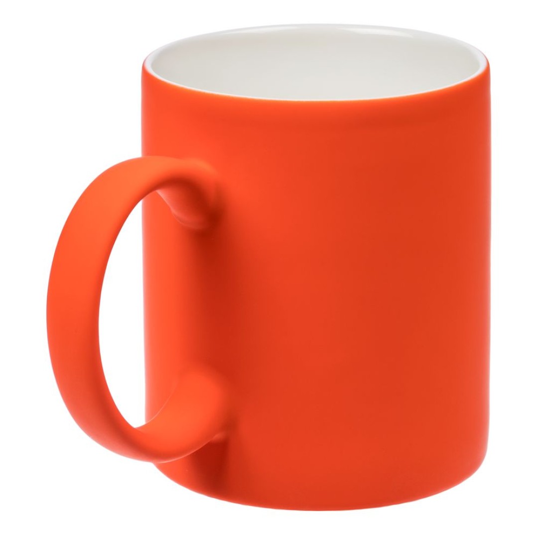 Кружка Promo Soft с покрытием софт-тач, оранжевая