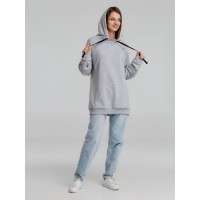 Худи оверсайз «Чистая соль», серый меланж, XS/S (44-46)