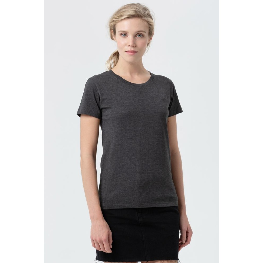 Футболка женская Regent Fit Women черный меланж, L