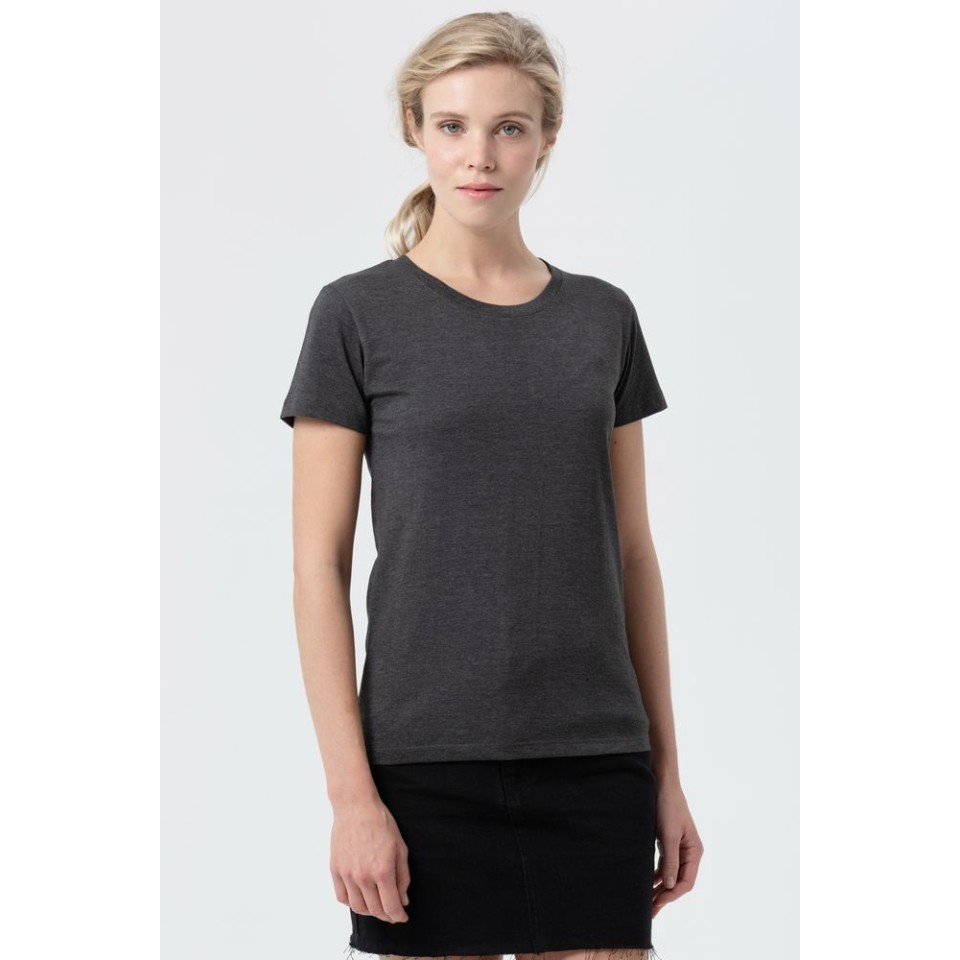Футболка женская Regent Fit Women черный меланж, XL
