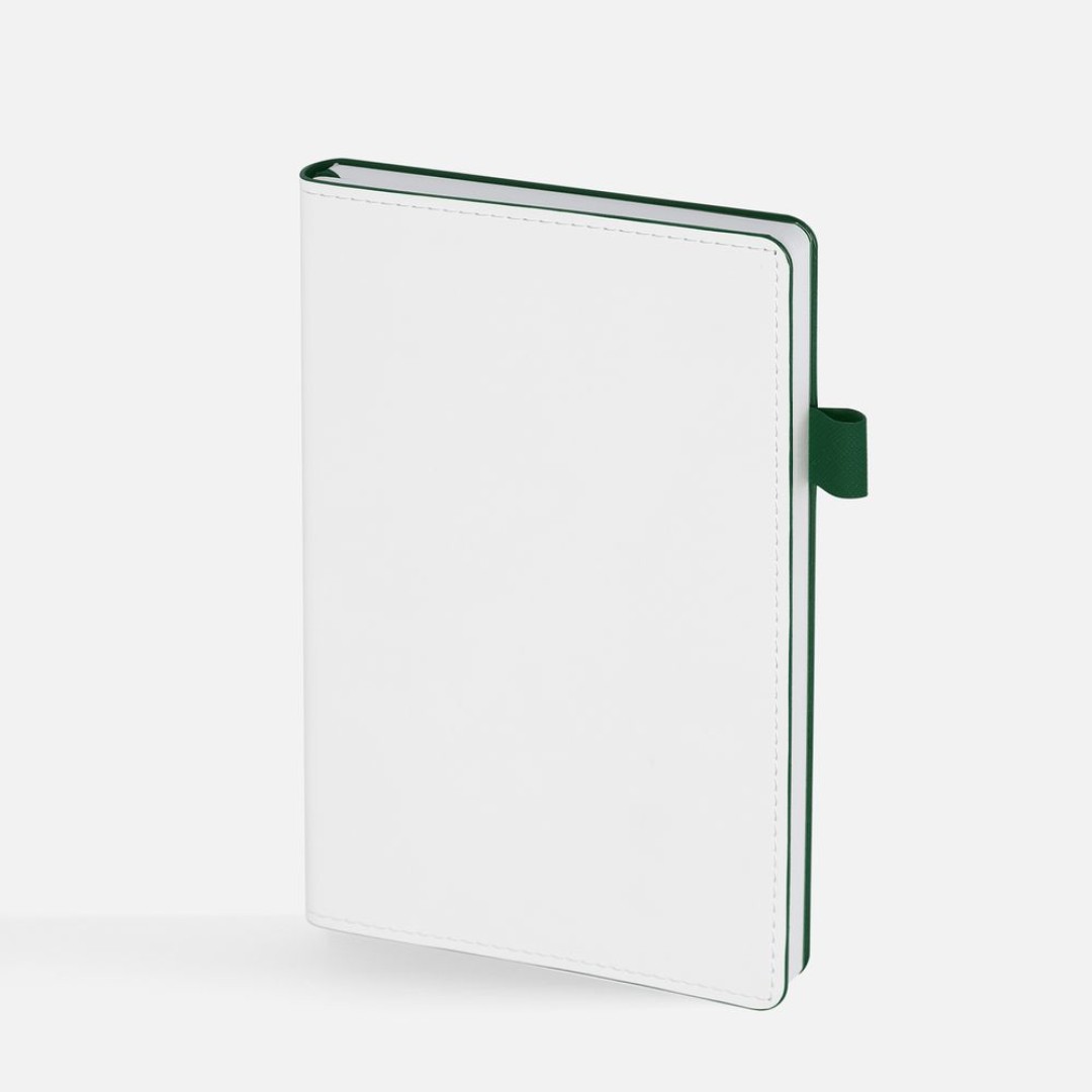 Ежедневник White Shall, недатированный, бело-зеленый