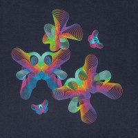 Футболка женская Butterflies, темно-синяя, S