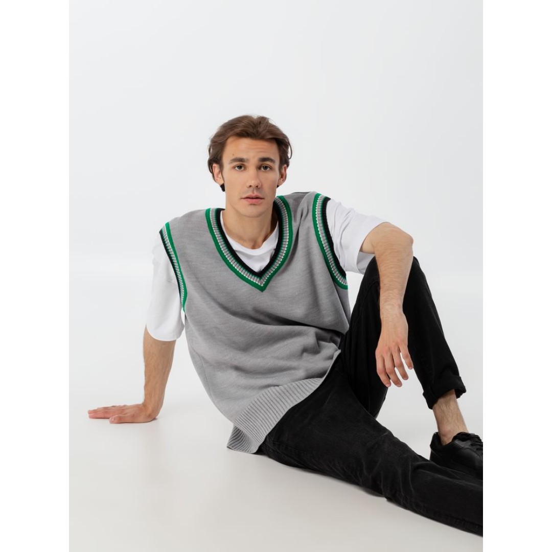 Жилет оверсайз унисекс Cornell в сумке, светло-серый, размер S/M