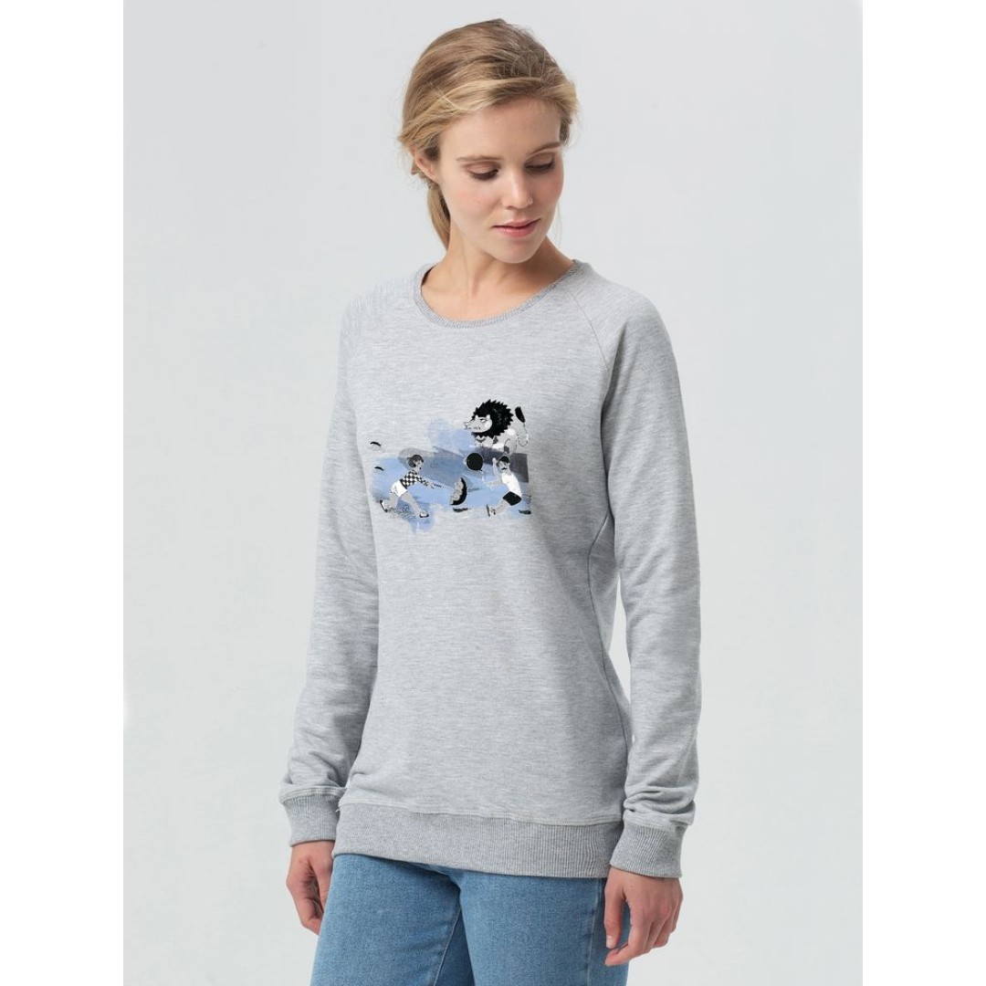 Свитшот женский «Не вы ли были у Невы», серый меланж, S