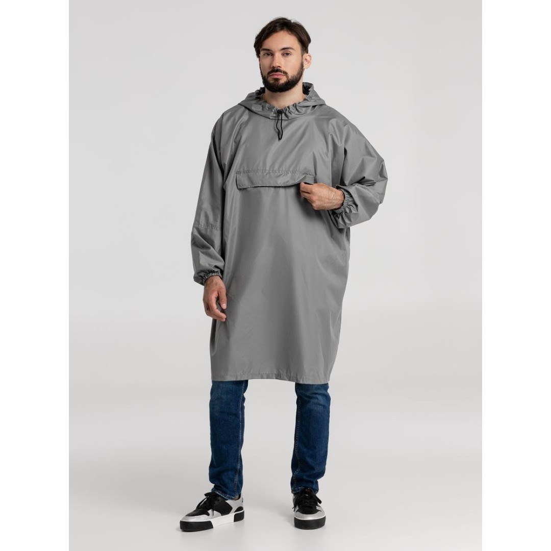 Дождевик-анорак Hard Work, серый, единый
