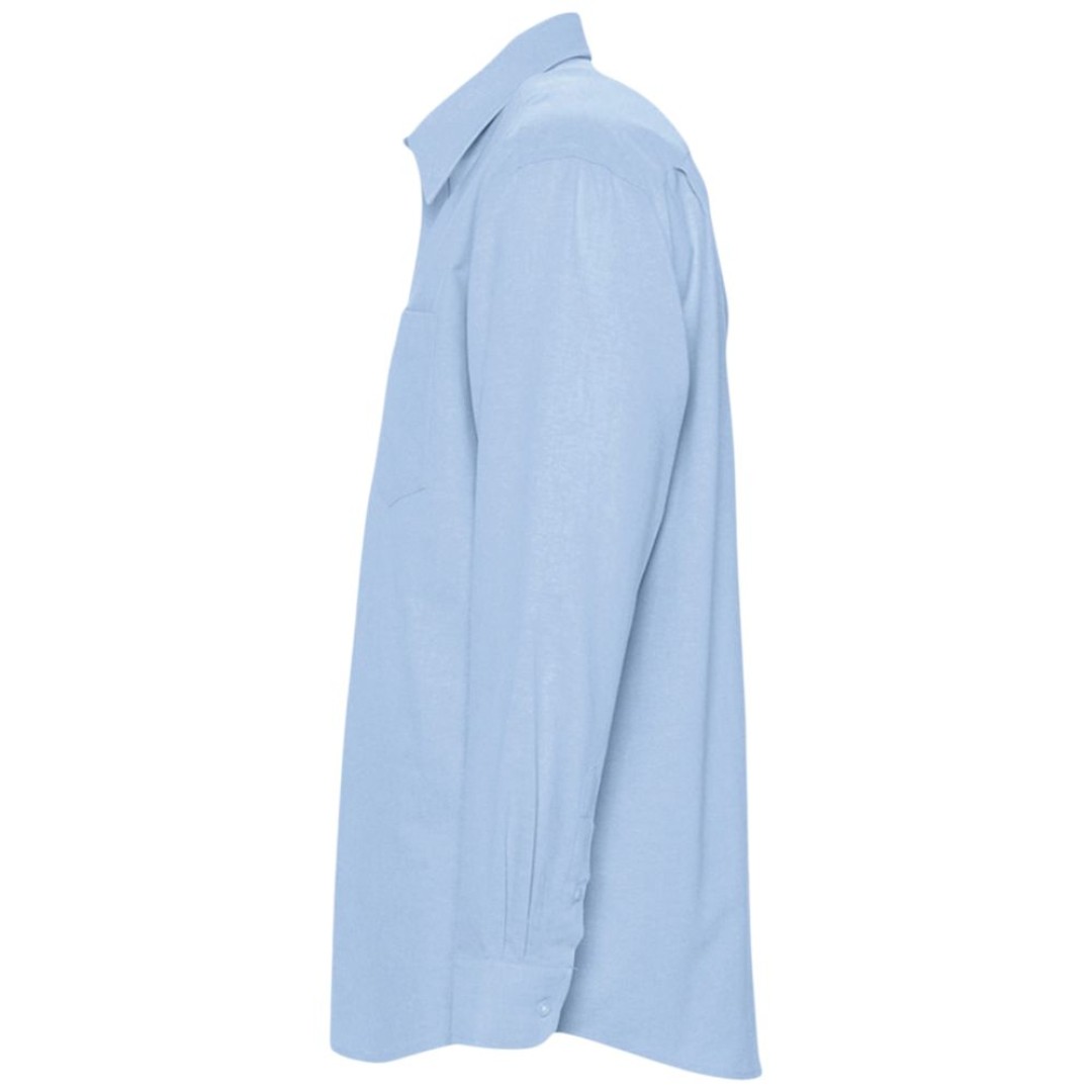 Рубашка мужская с длинным рукавом Boston голубая, XL