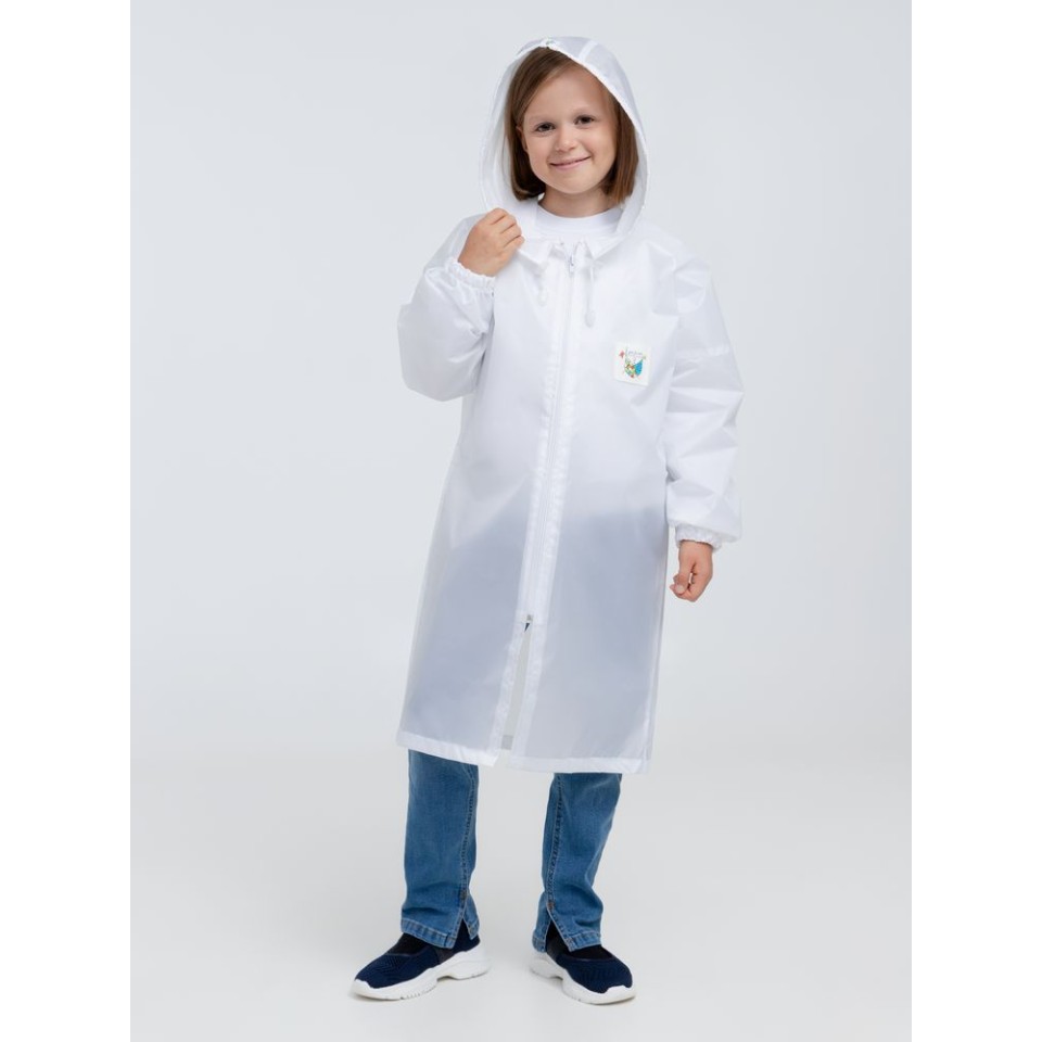 Дождевик детский Rainman Kids белый, 7-9 лет