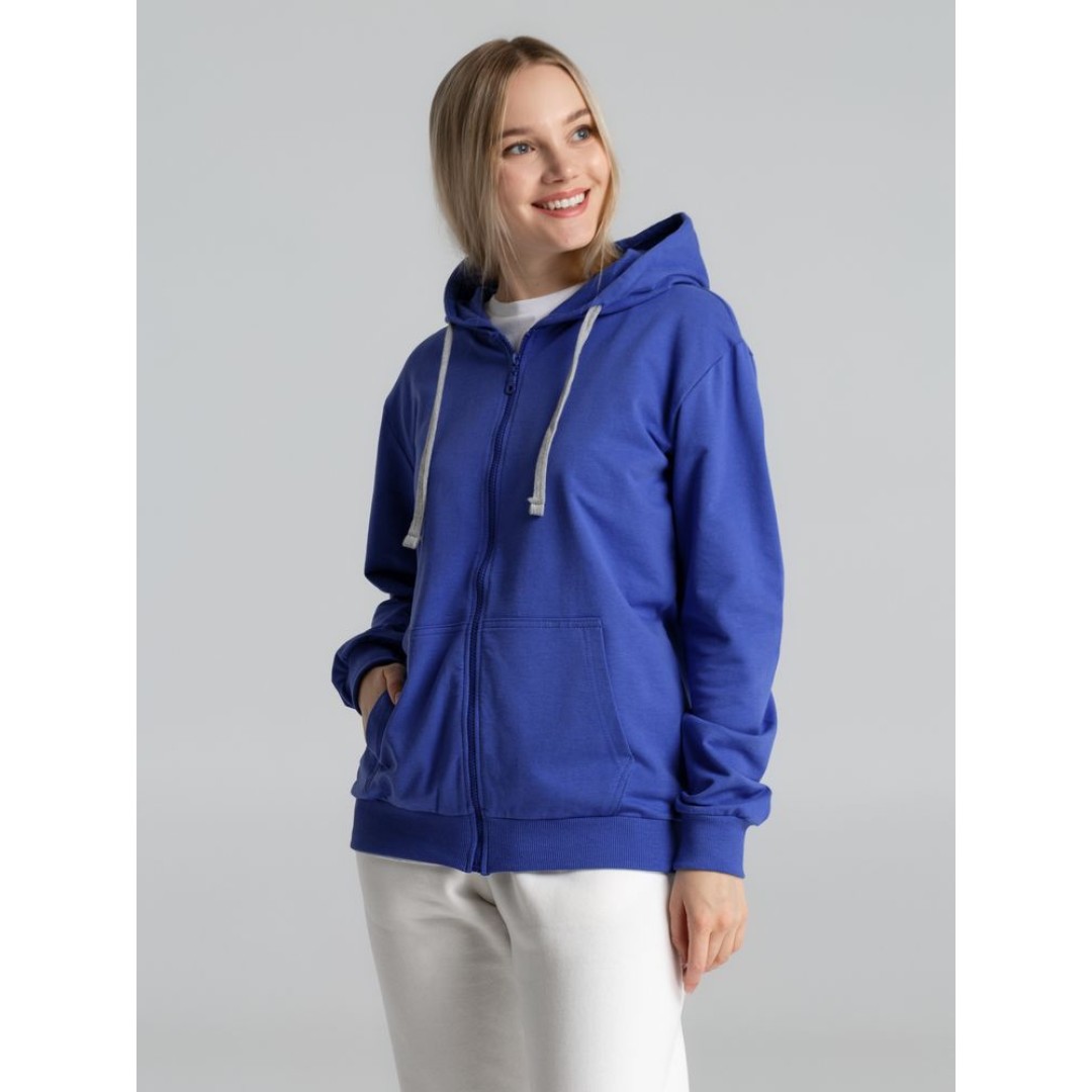 Толстовка на молнии с капюшоном Siverga, ярко-синяя, размер 5XL